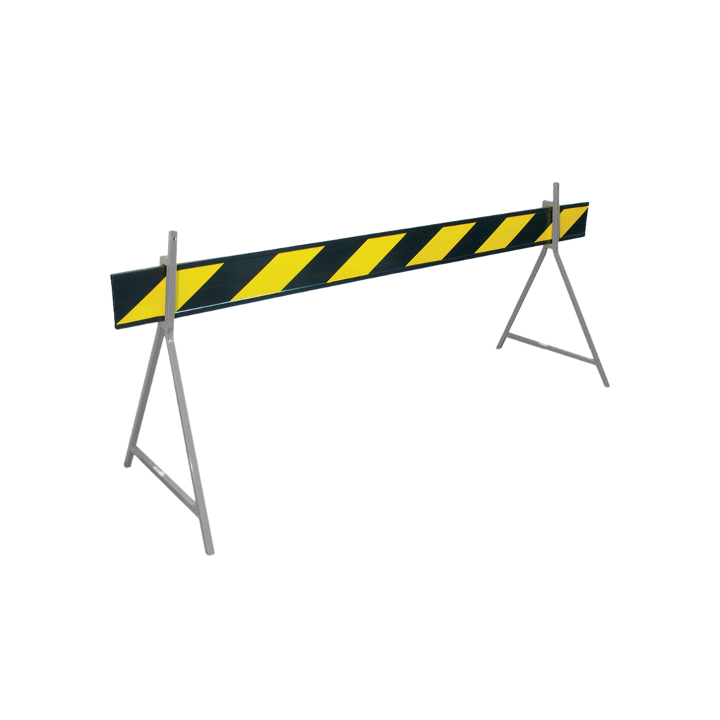 Barrier Board 2.5m PVC Yellow/Black - Reflective