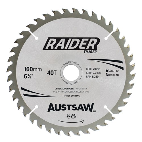 Circular Saw Blade 160mm (6 1/4&quot;) x 40t - Thin Kerf