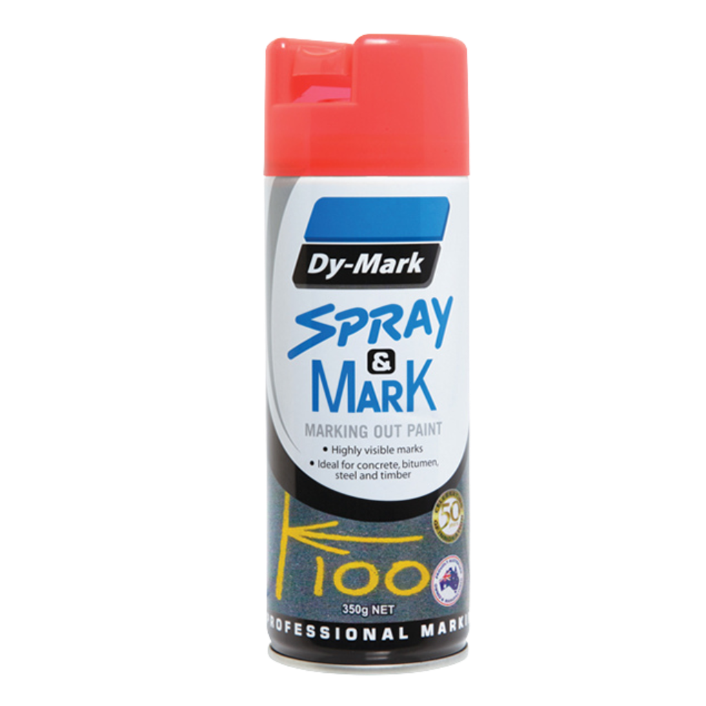 DYMARK Spray and Mark Layout Paint; Fluro Orange 350gram (ea/12box)
