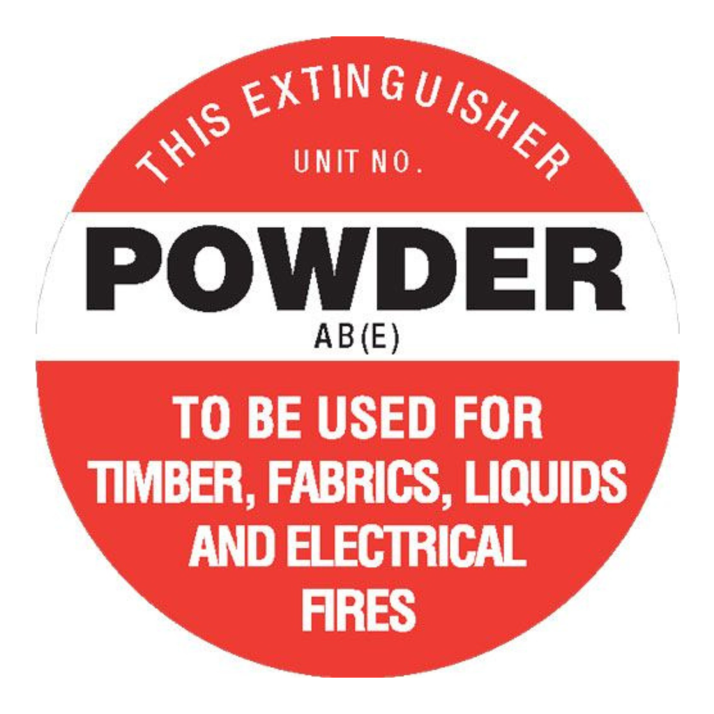 Safety Sign 190 x 190mm Poly - Fire Extinguisher Powder ABE