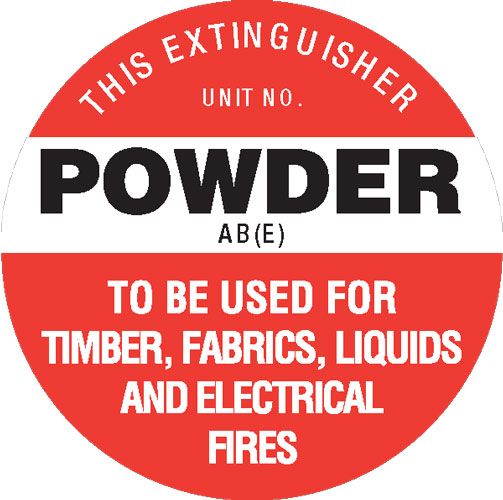 Safety Sign 190 x 190mm Poly - Fire Extinguisher Powder ABE