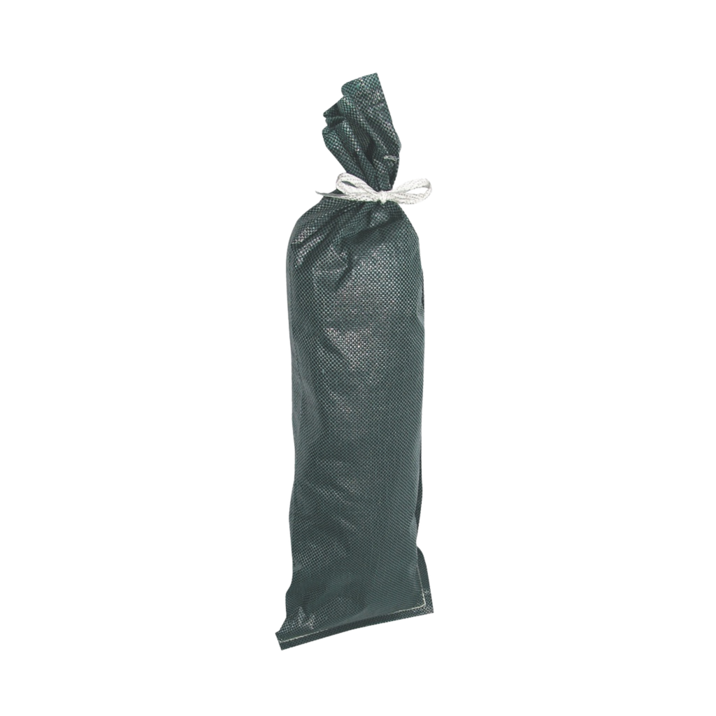 Green Silt Bag (Poly Woven) w/- Tie Strap (840 x 240mm) (ea/100 in a bundle)