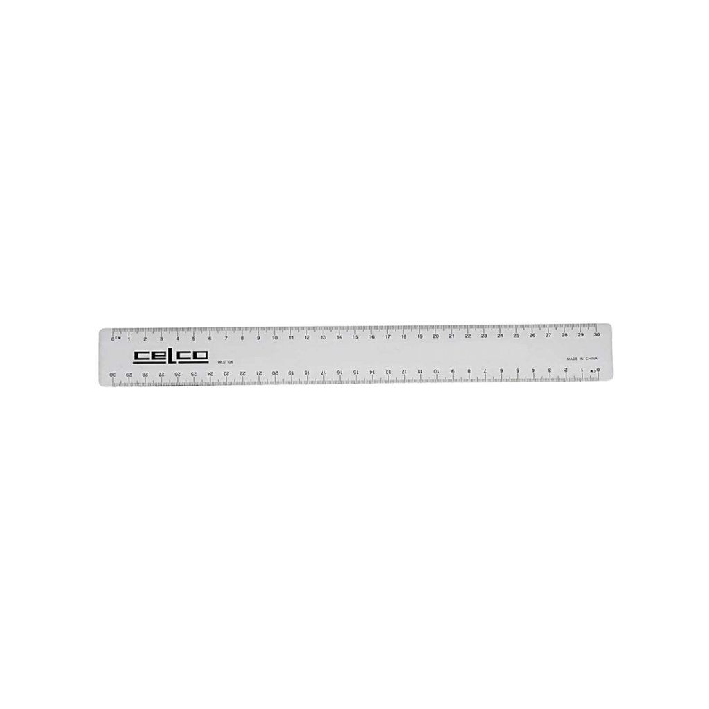 Plastic Ruler 300mm 12&quot; - Metric