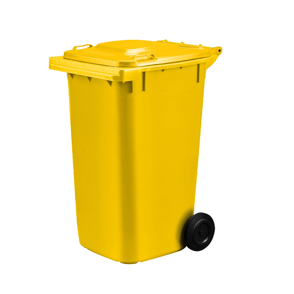 Plastic Wheelie Bin - 240L - Yellow