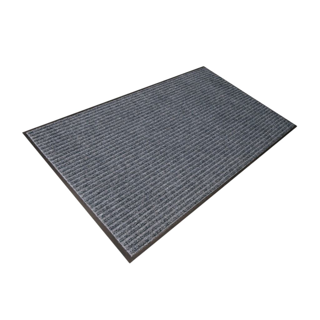 Ribbed Carpet Mat - 600 x 900mm - Black/Grey