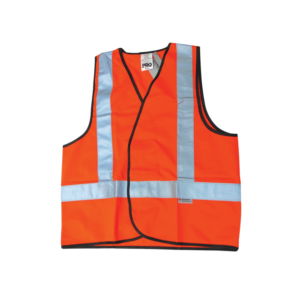 Safety Vest Hi Vis Fluro Orange (Day Use) Size - Small