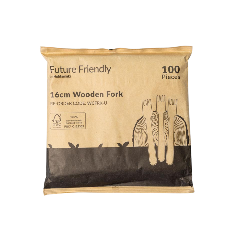 Wooden Bamboo Disposable Forks (Pack of 100)