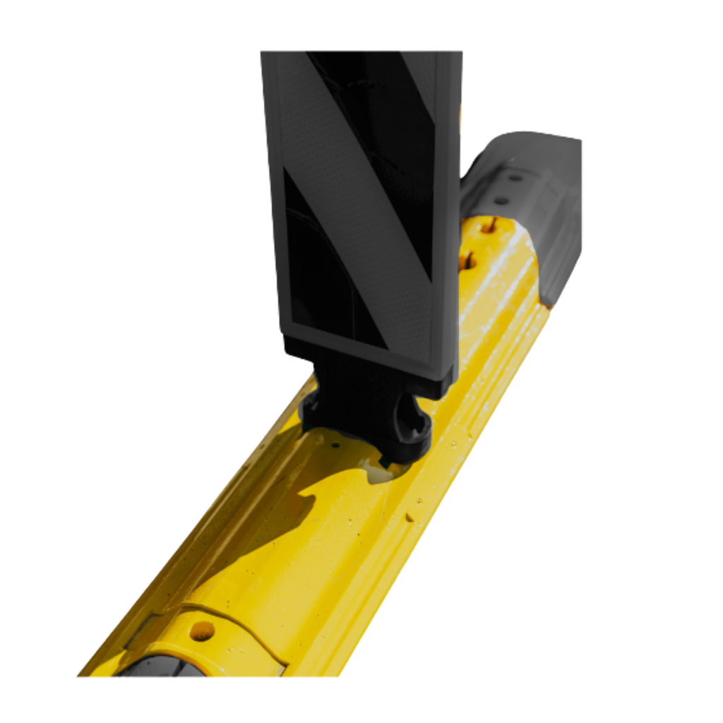 Traffic Lane Separator Body 1120mmL - Recycled Rubber - Yellow