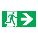 Safety Sign 350 x 180mm - Running Man (Right Arrow)