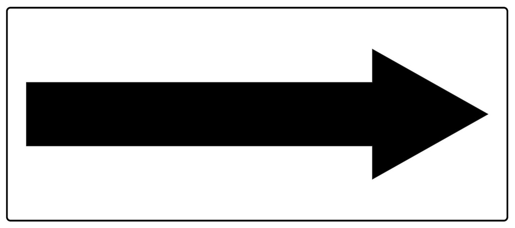 Safety Sign 450 x 200mm - Directional Arrow
