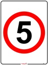 Safety Sign 600 x 450mm - 5km