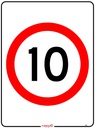 Safety Sign 600 x 450mm - 10km