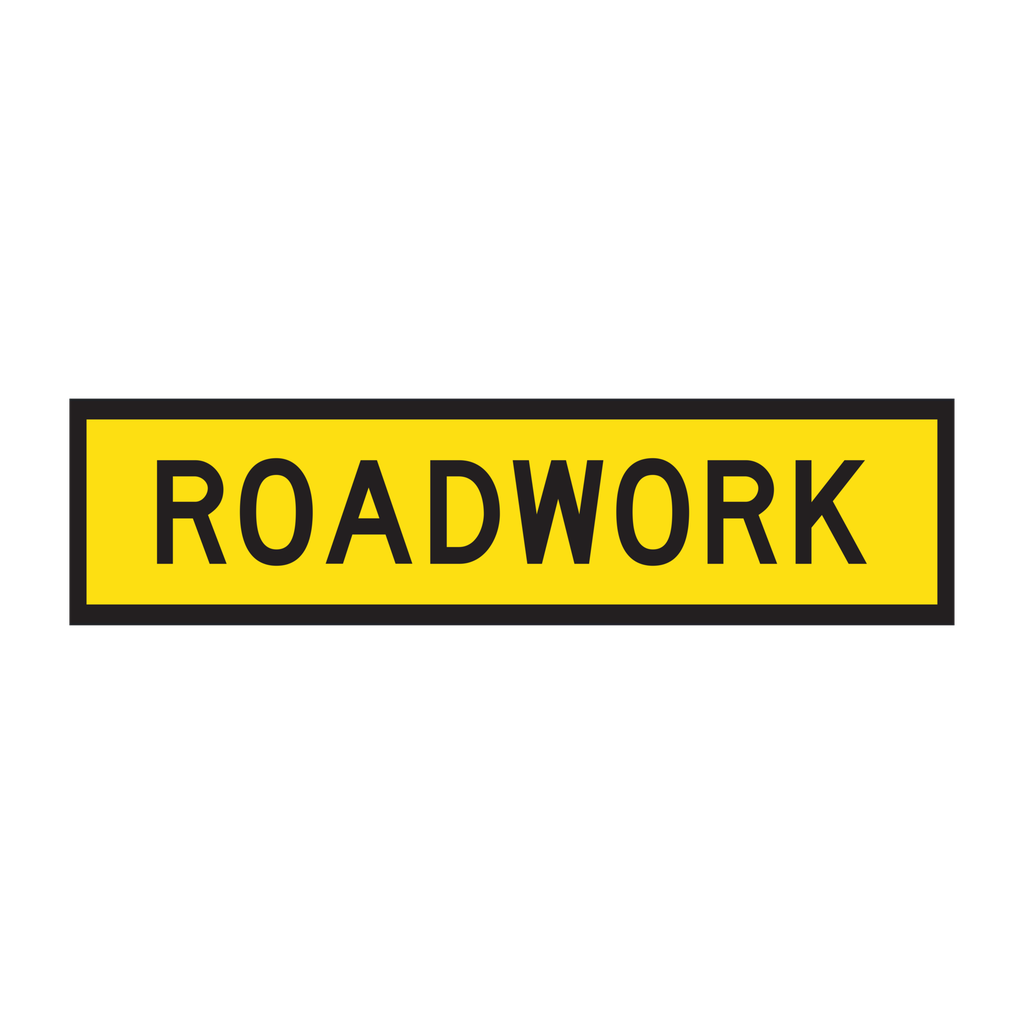 QLD Multi Message 1200 x 300mm Class 1 Reflective - Roadwork
