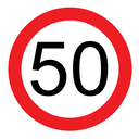 Victoria Multi Message Sign 600 x 600mm Class 1 Reflective - 50km