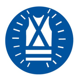 [STICK114] 200mm Round Sticker - Safety Vest