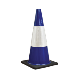 [TCONE45RE-BL] Blue Traffic Cone 450mm w/- Reflective Band 