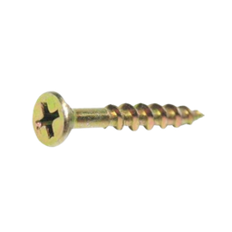 [SWCB825YZ] Chipboard Screws 8g x 25mm - Phillips - Yellow Zinc