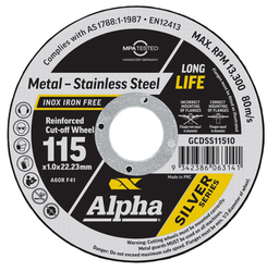 [RCD11516] Cut Off Wheel 115mm - Ultra Thin (ea/10 box)