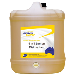 [DIS20L] Disinfectant 4in1 Lemon Floor/Surface Cleaner 20L - Multi Purpose - Extra high concentrate