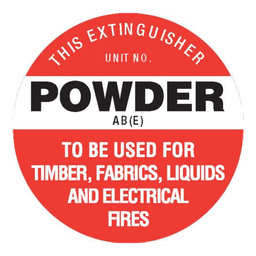 [FRL05P] Safety Sign 190 x 190mm Poly - Fire Extinguisher Powder ABE