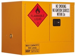[FLAMCAB100] Flammable Safety Cabinet 100L - 800mmH x 920mmW x 615mm D (Under Bench)