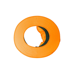 [COTTONBRIM-O] Hard Hat Cotton Brim w/- neck flap - ORANGE