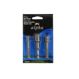 [DBSET3] Hex Socket Adaptor Set 3pce - 1/4&quot;, 3/8&quot; &amp; 1/2&quot;
