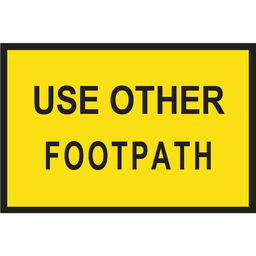 [SIGNT8-3] Boxed Edge Sign Metal Class 1W Reflective 900 x 600mm - Use Other Footpath