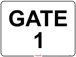 Safety Sign 600 x 450mm - Gate 1