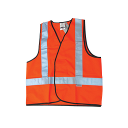 [VEST-O-L] Safety Vest Hi Vis Fluro Orange (Day Use) Size - Large