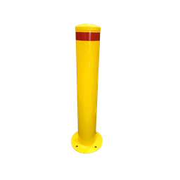 [SBOLLARD13HD] Safety Yellow Steel Bollard - 1300mm(H) x 165mm Dia - Surface Mount
