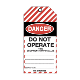 [TAG100] Tag - DANGER Do Not Operate (Red Synthetic) - (ea/100Pack)
