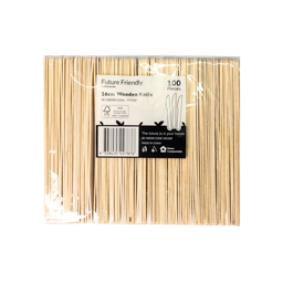 [KNIFEWOOD] Wooden Bamboo Disposable Knives (Pack of 100)