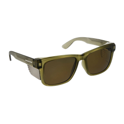 [STYLEPOLBRO] Style Safety Glasses Frontside POLARISED Brown Lens with Khaki Frame