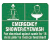 Safety Sign 600 x 450mm - Emergency Shower/Eyewash