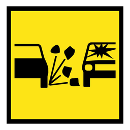 QLD Multi Message 600 x 600mm Class 1 Reflective - Loose Stones Symbol