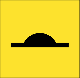 QLD Multi Message 600 x 600mm Class 1 Reflective - Speed Hump Symbol