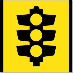 Victoria Multi Message Sign 600 x 600mm Class 1 Reflective - Traffic Signals (Symbol)