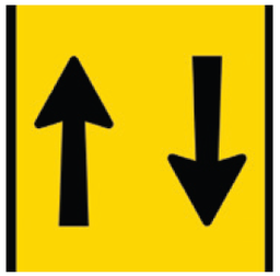 Victoria Multi Message Sign 600 x 600mm Class 1 Reflective - One Lane Each Way