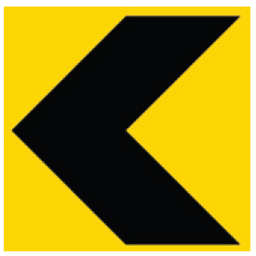 [TM5-V5C] Victoria Multi Message Sign 600 x 600mm Class 1 Coreflute - Lateral Shift Marker