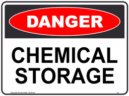Safety Sign 600 x 450mm - DANGER Chemical Storage