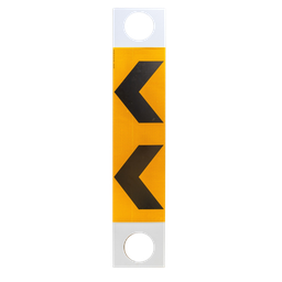 [T-TOPCHEV] Chevron Delineators Coreflute to suit T-Top Bollards (Slip over Bollard)