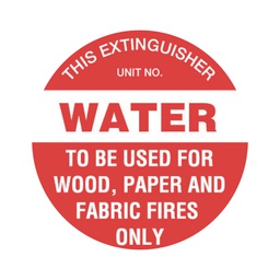 [FRL01P] Fire Extinguisher Poly Sign - WATER